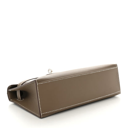 Hermes Swift Kelly Pochette Clutch Etoupe 7 of 10