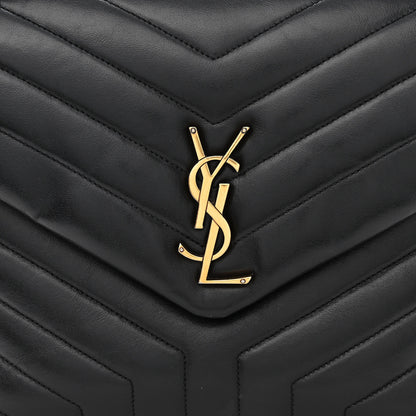 Saint Laurent Calfskin Y Quilted Monogram Medium Loulou Chain Satchel Black 8 of 12