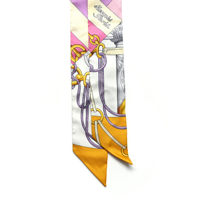 Hermes Silk Cliquetis Twilly Bouton D'Or Mauve 2 of 5