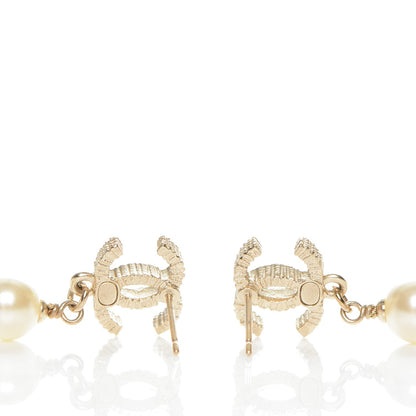 Chanel Pearl CC Drop Earring Gold 3 of 4