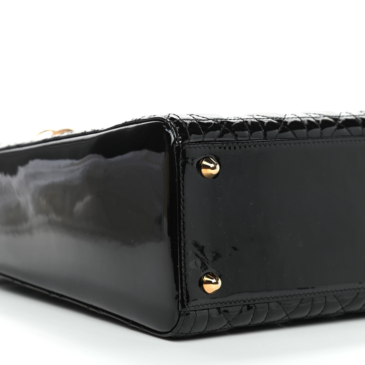 Christian Dior Patent Cannage Large Lady Dior Black 5 of 9