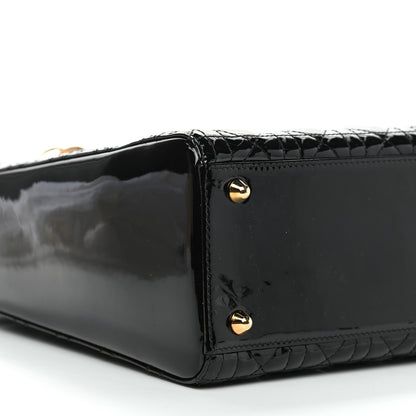 Christian Dior Patent Cannage Large Lady Dior Black 5 of 9