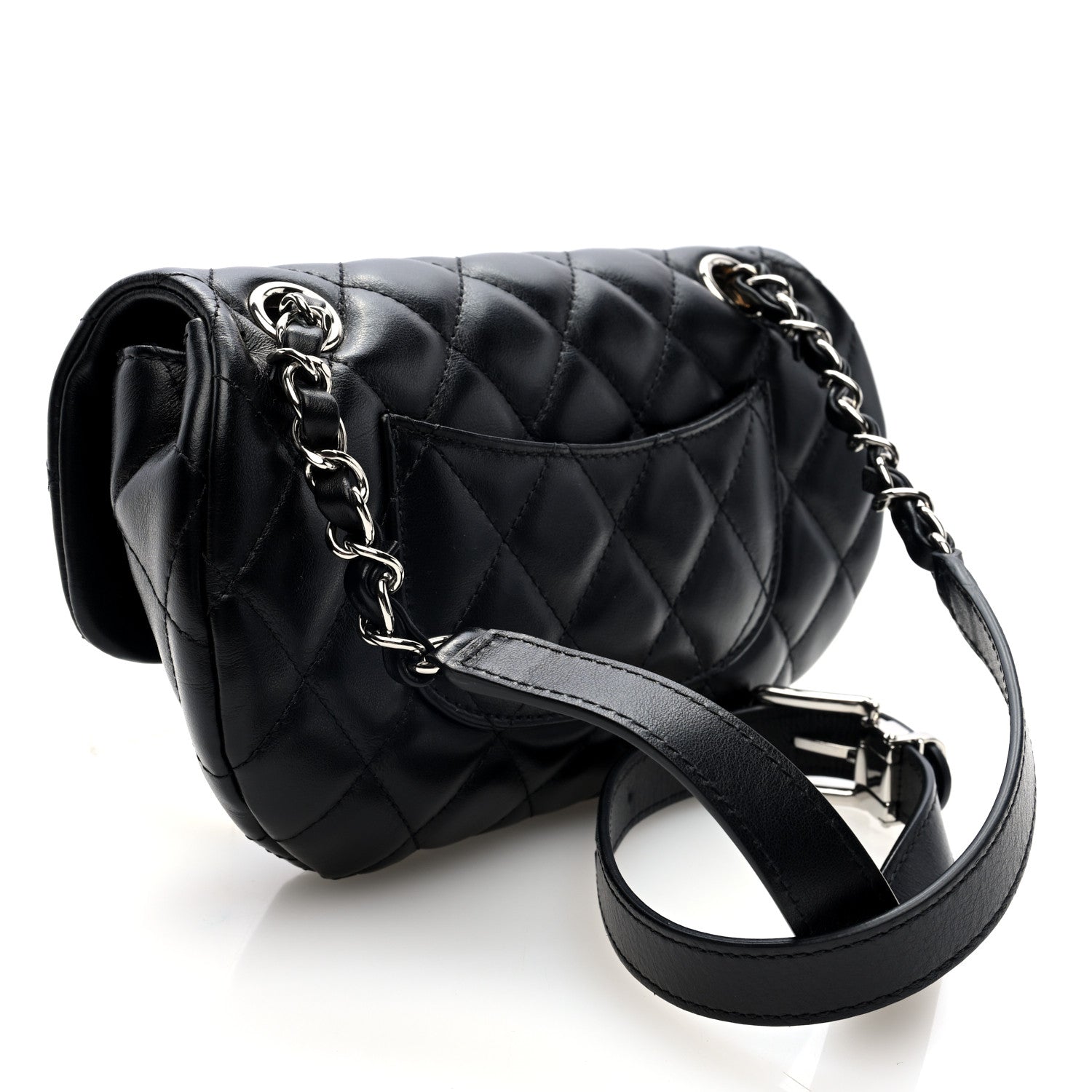 Chanel Calfskin Quilted CC Uniform Flap Belt Bag Black 3 of 10