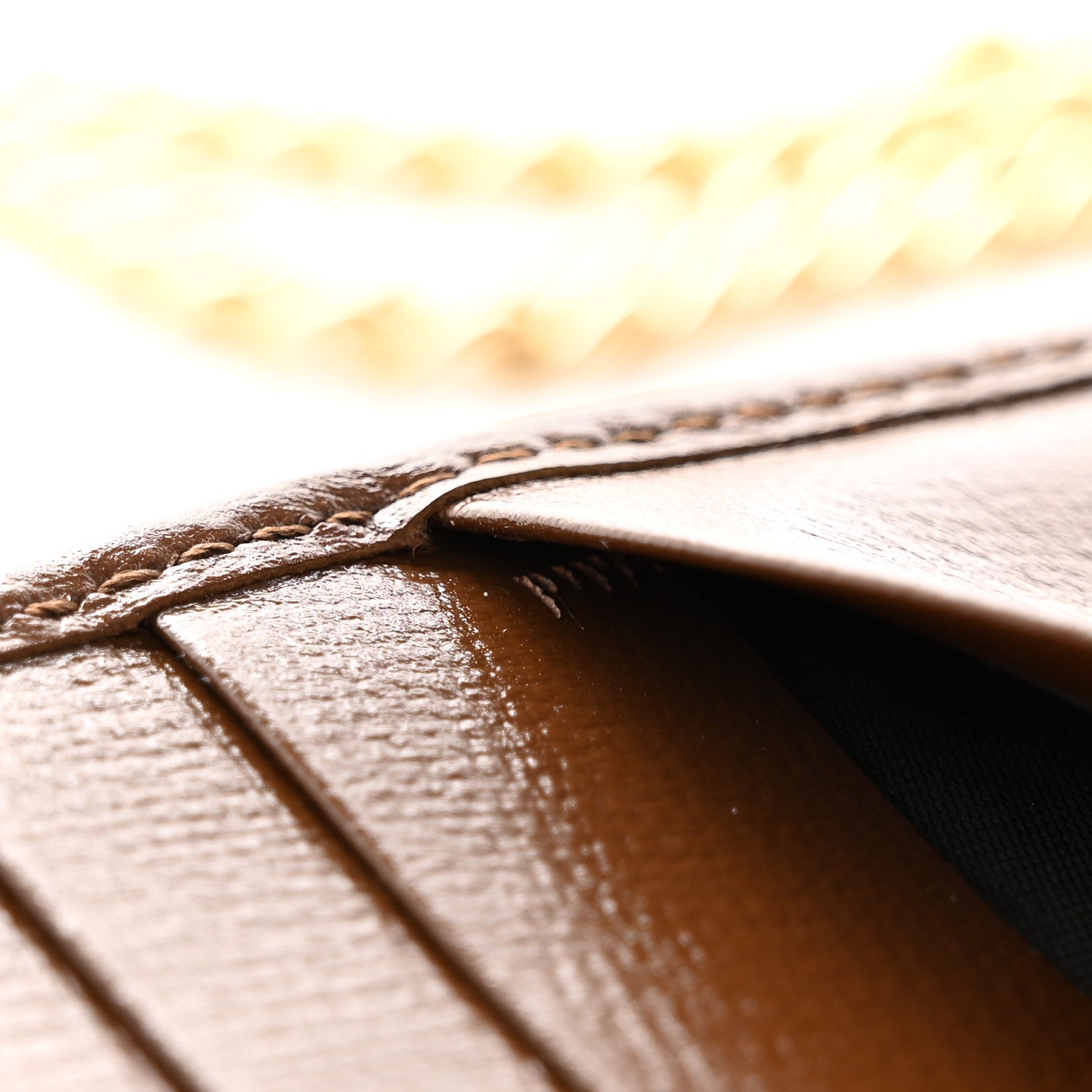 Gucci GG Supreme Monogram Azalea Calfskin Horsebit 1955 Wallet On Chain Beige Ebony Brown Sugar 7 of 10