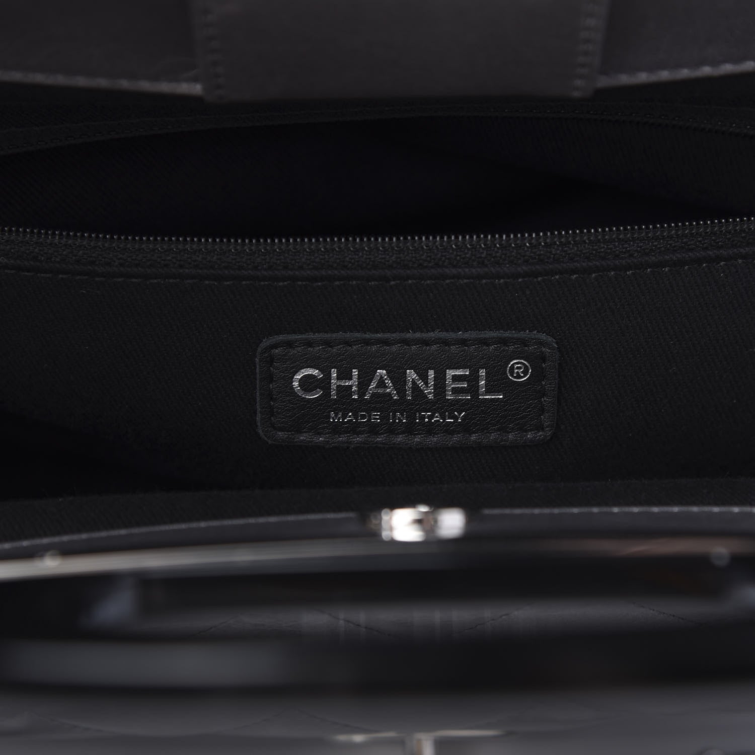 Chanel Glazed Calfskin Quilted Small CC Delivery Tote Grey 8 of 10