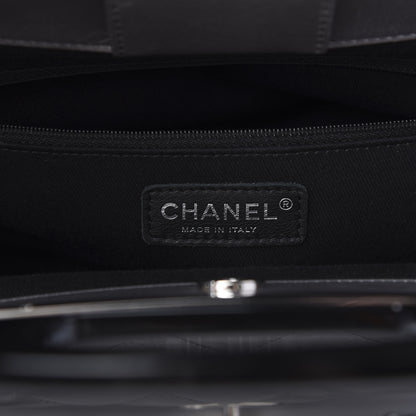 Chanel Glazed Calfskin Quilted Small CC Delivery Tote Grey 8 of 10