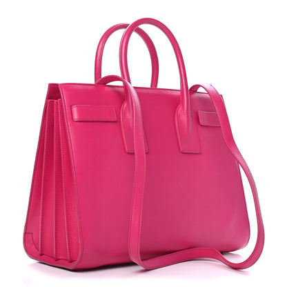 Saint Laurent Calfskin Small Sac De Jour Lipstick Fuchsia 2 of 6