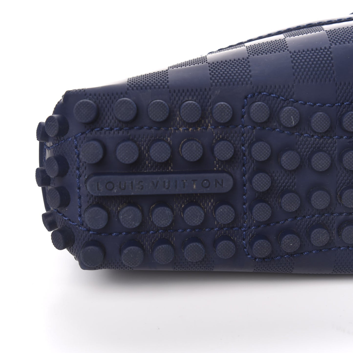 Damier Infini Mens Hockenheim Moccasin Loafers 9 Cosmos