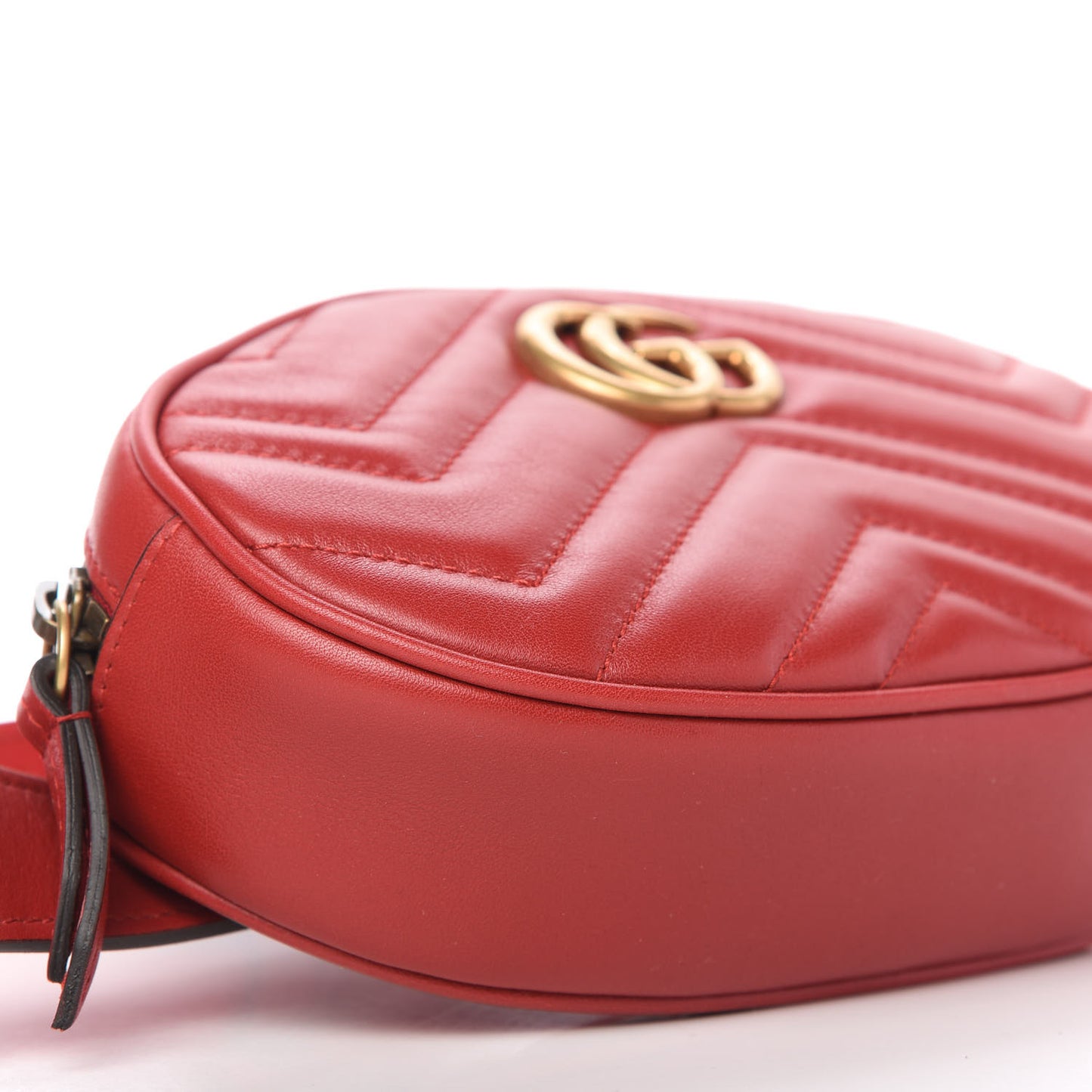 Calfskin Matelasse GG Marmont Belt Bag 85 34 Hibiscus Red