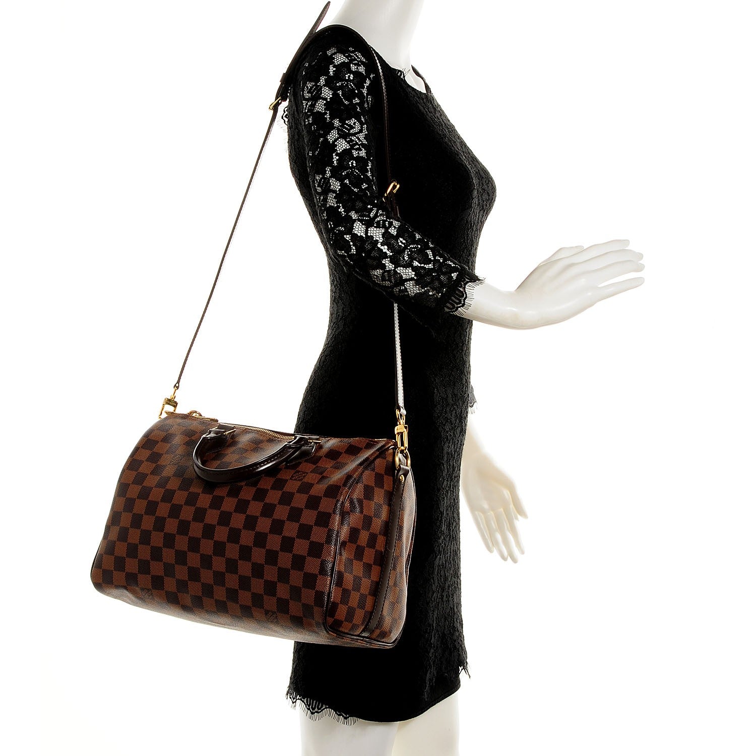 Louis Vuitton Damier Ebene Speedy Bandouliere 30 2 of 9