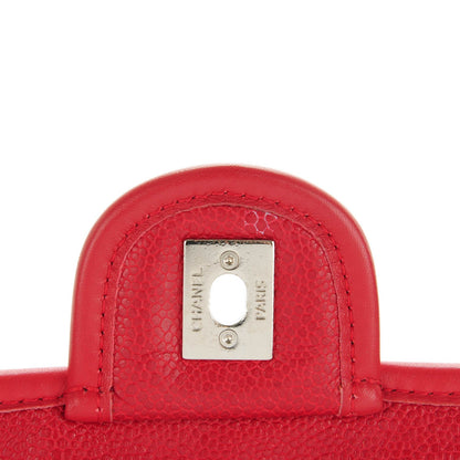 Chanel Caviar Quilted Large French Riviera Flap Red 9 of 12