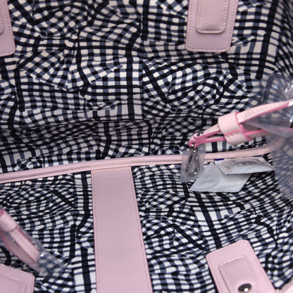 MCM Visetos Medium Liz Reversible Shopper Tote White Soft Pink 7 of 7