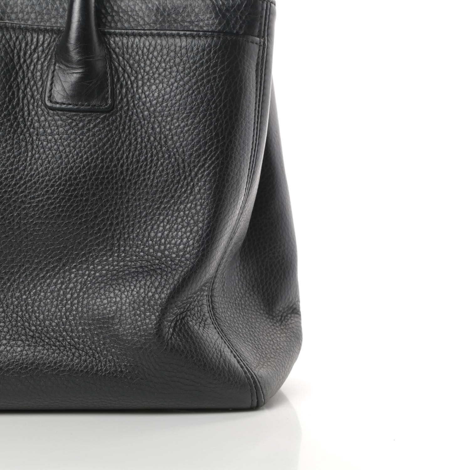 Chanel Calfskin Cerf Executive Shopper Tote Black 14 of 15