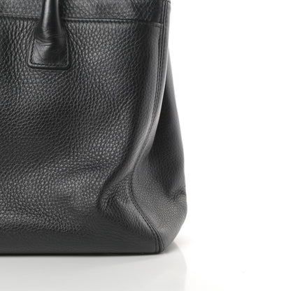 Chanel Calfskin Cerf Executive Shopper Tote Black 14 of 15