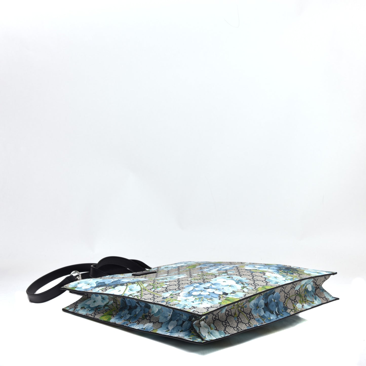 Soft GG Supreme Monogram Blooms Vertical Tote Blue