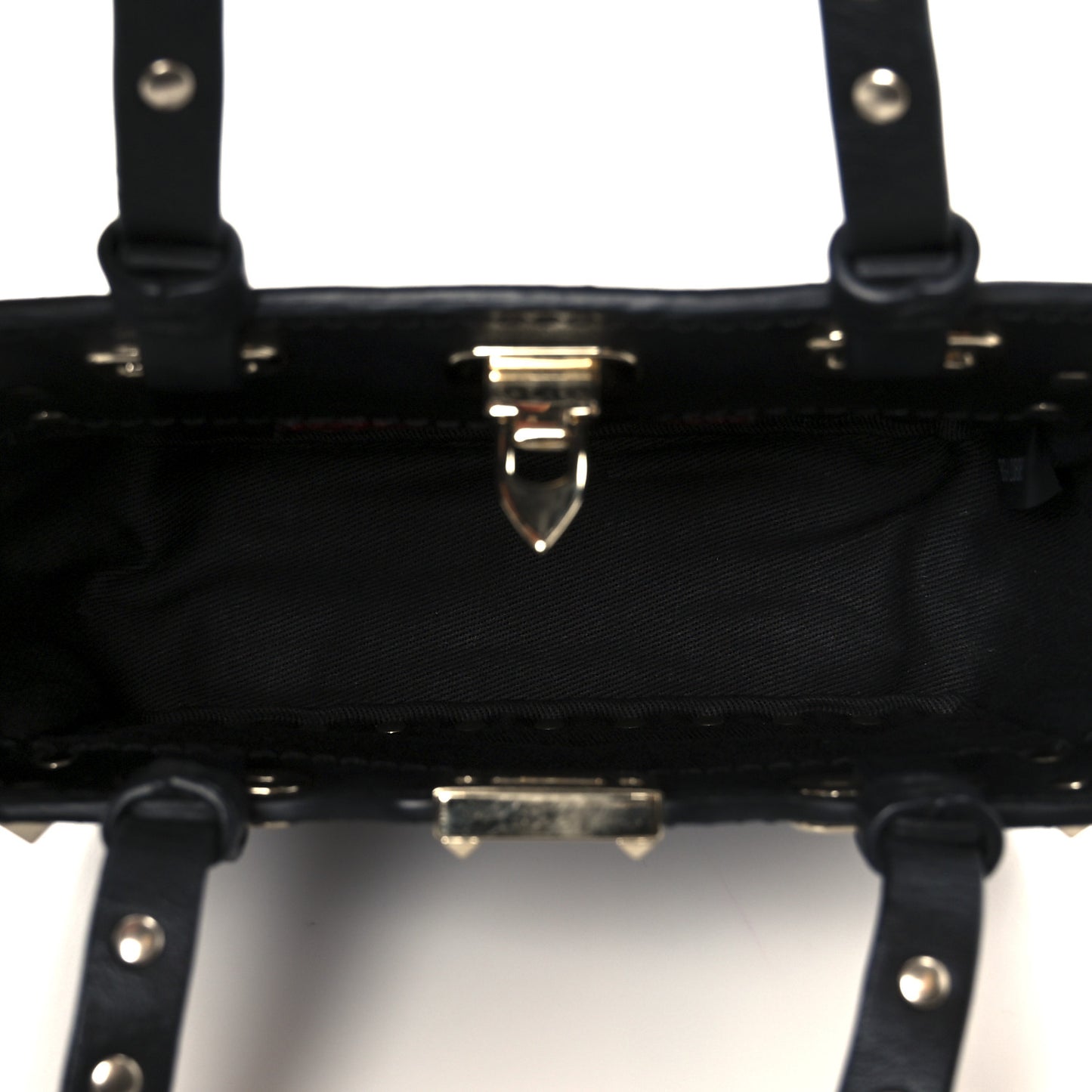 Vitello Micro Rockstud Tote Black