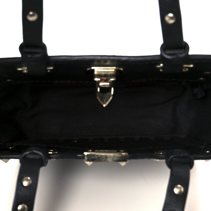Valentino Garavani Vitello Micro Rockstud Tote Black 5 of 10