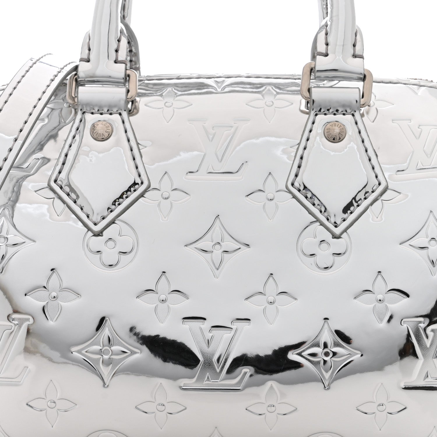 Louis Vuitton Monogram Miroir Speedy Bandouliere 20 Silver 7 of 9