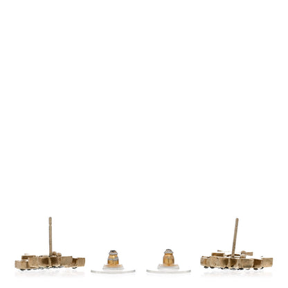 Chanel Crystal CC Star Earrings Gold 3 of 6