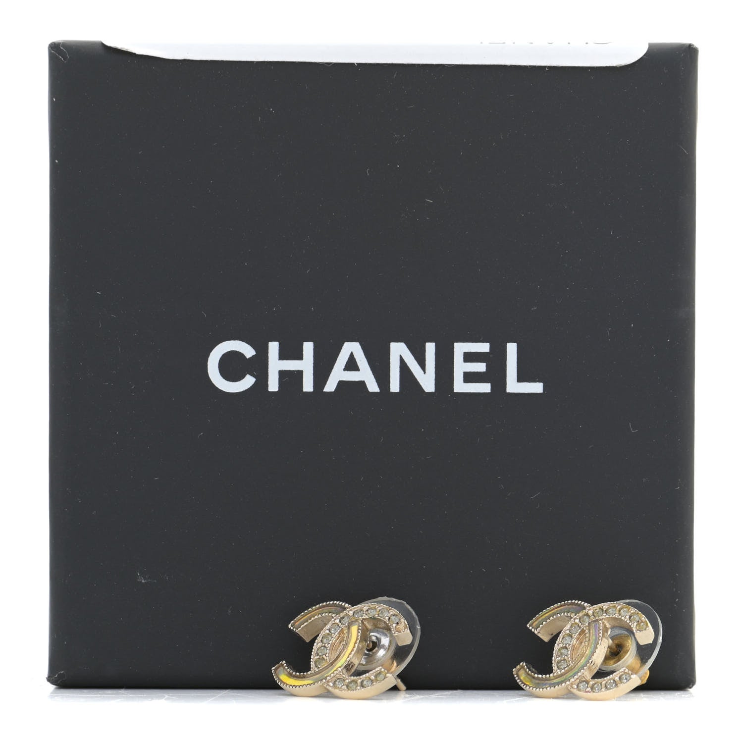 Chanel Enamel Crystal CC Earrings Gold Pink 14 of 15
