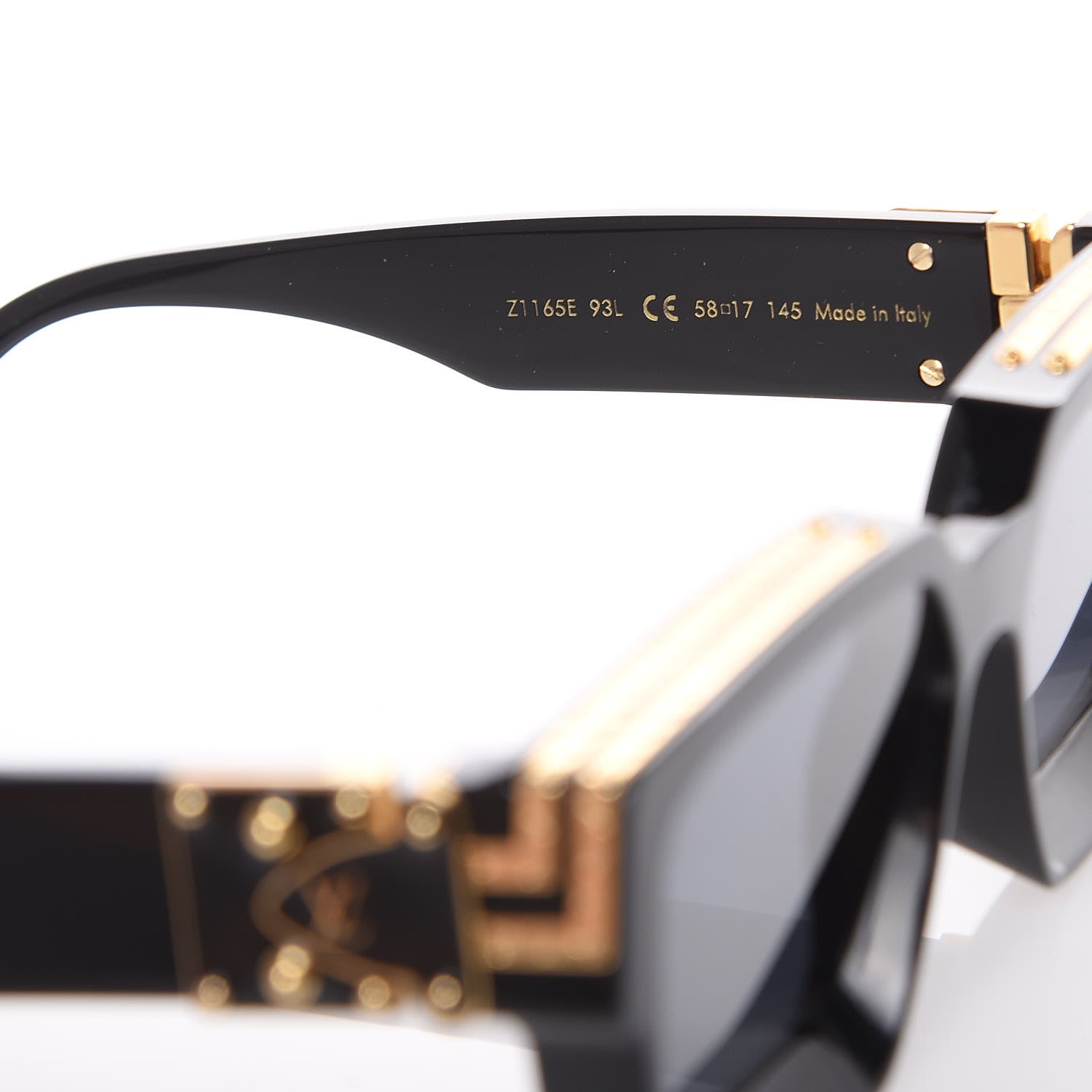 Louis Vuitton Acetate 1.1 Millionaires Sunglasses Z1165E Black 5 of 6