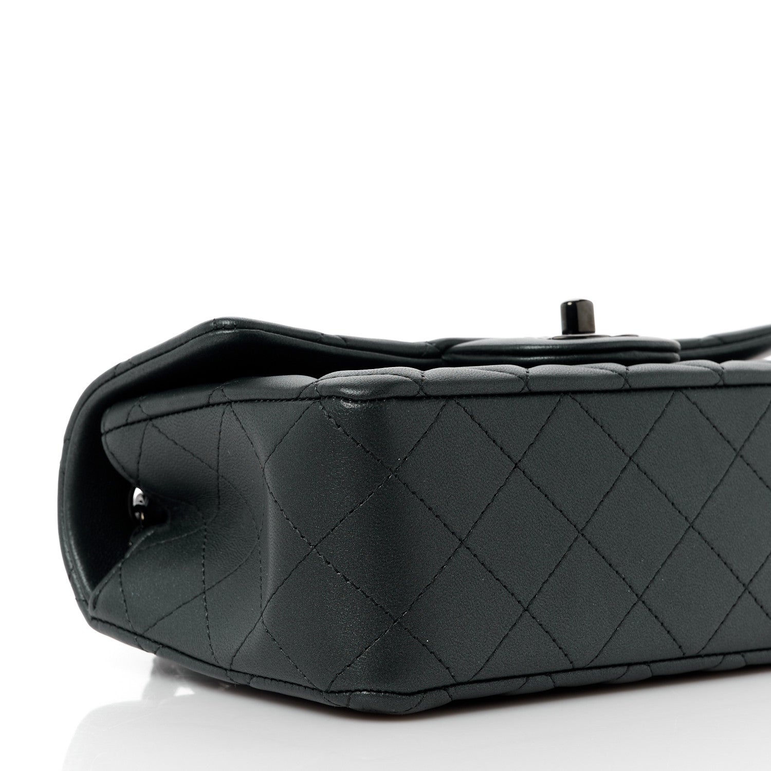 Chanel Lambskin Quilted Mini Rectangular Flap So Black 10 of 12