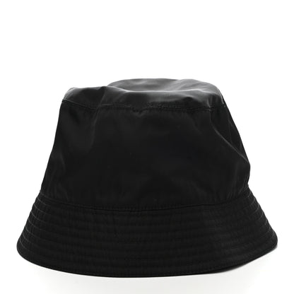 Prada Tessuto Nylon Metal Triangle Logo Mens Bucket Hat XL Black 4 of 8