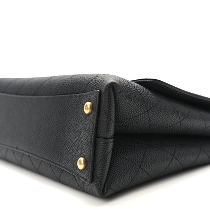 Chanel Grained Calfskin Stitched Flap Black 10 of 13