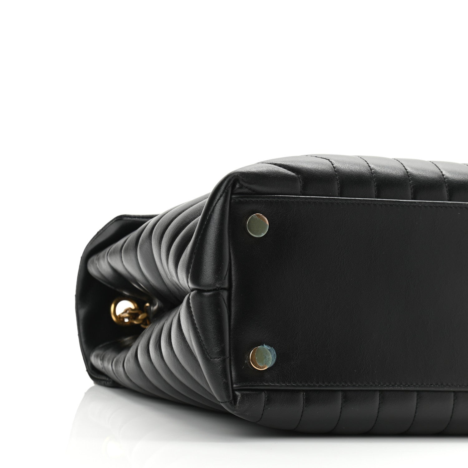 Saint Laurent Calfskin Y Quilted Monogram Large Loulou Chain Satchel Black 8 of 9