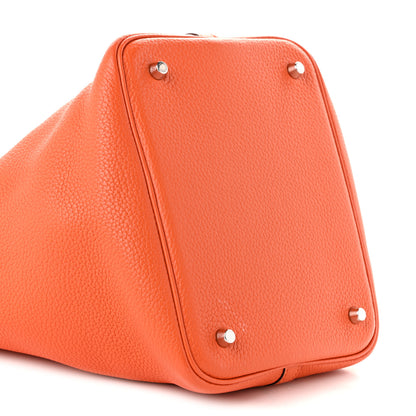 Hermes Taurillon Clemence Picotin Lock 22 MM Orange 8 of 9