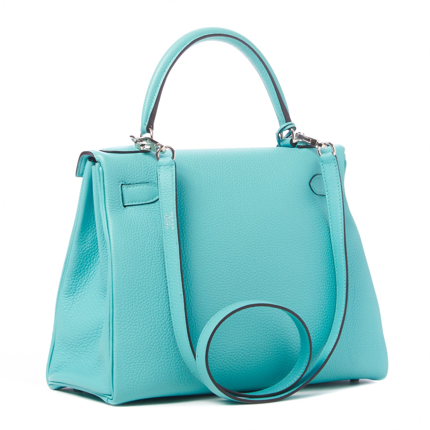 Hermes Togo Kelly Retourne 28 Bleu Atoll 2 of 31