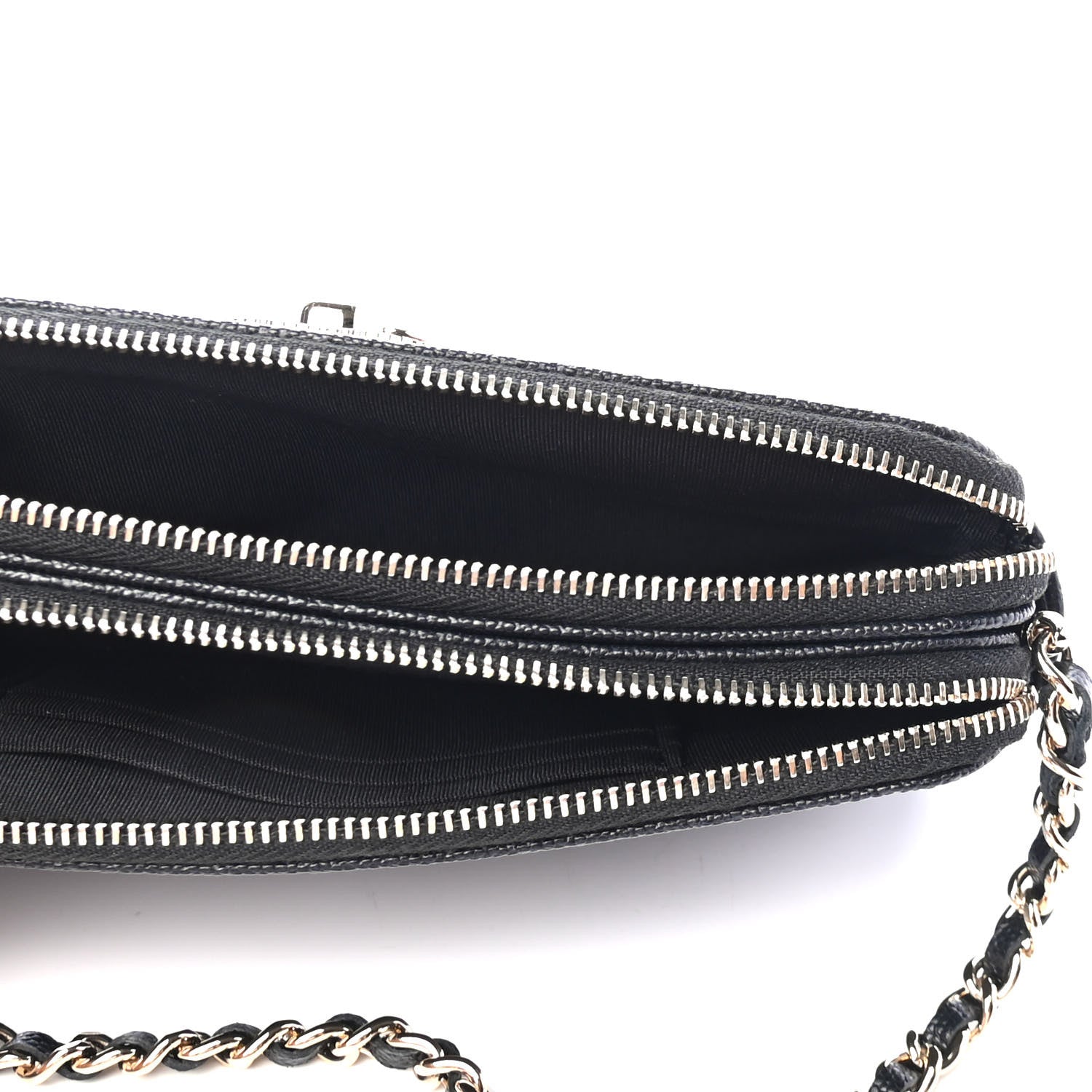 Chanel Caviar Quilted Small Vintage Mademoiselle Clutch With Chain Black 4 of 4