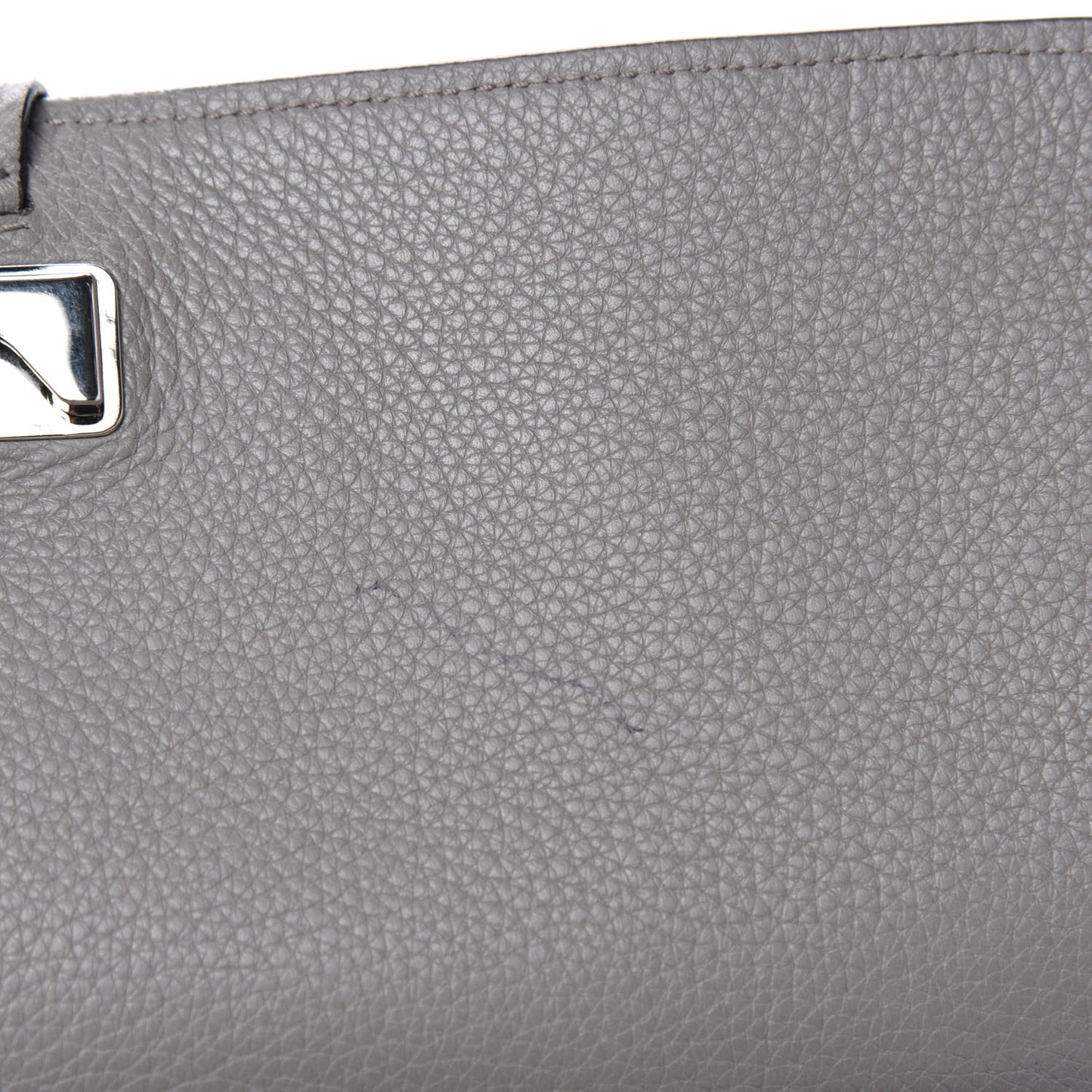 Cellarius Calfskin Medium Bamboo Daily Flap Shoulder Bag Storm Grey