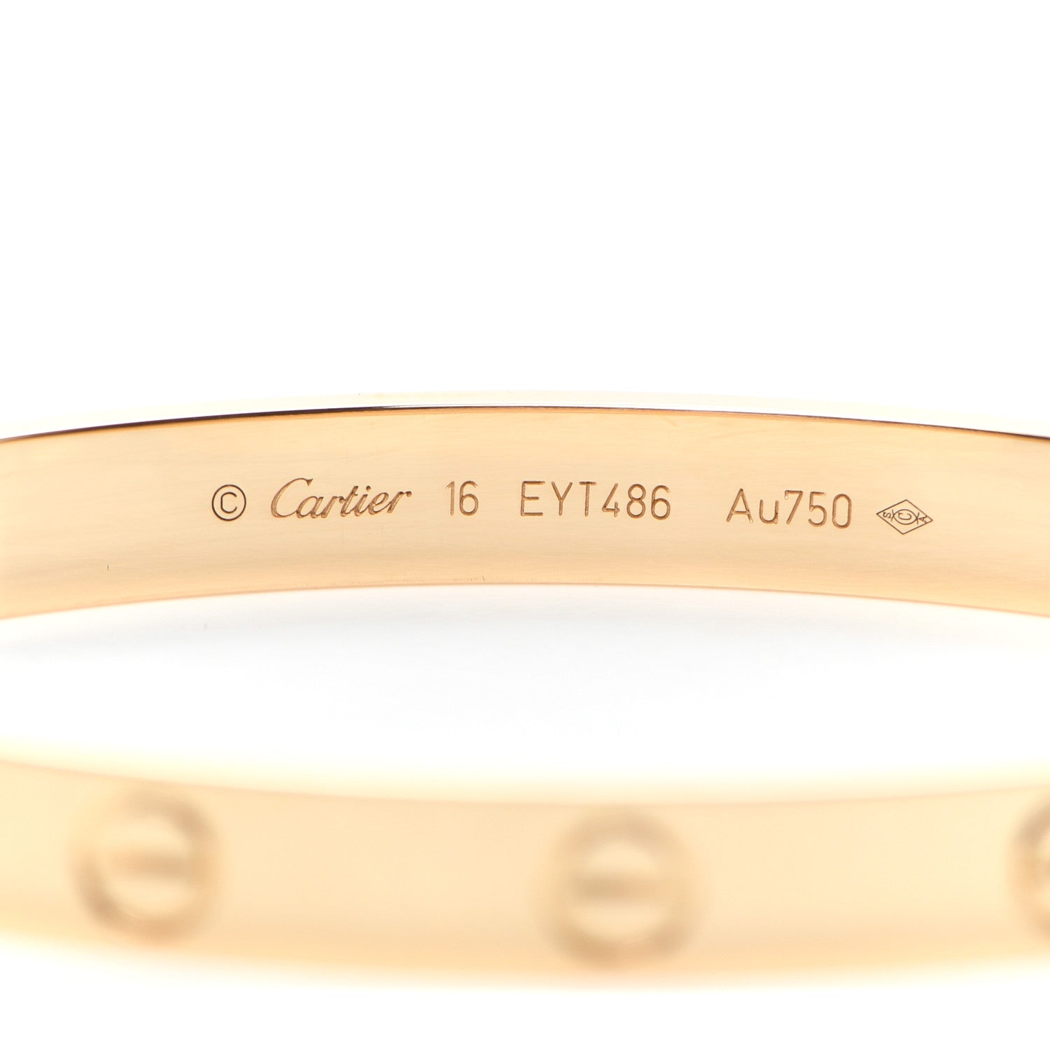Cartier 18K Yellow Gold LOVE Bracelet 16 5 of 8