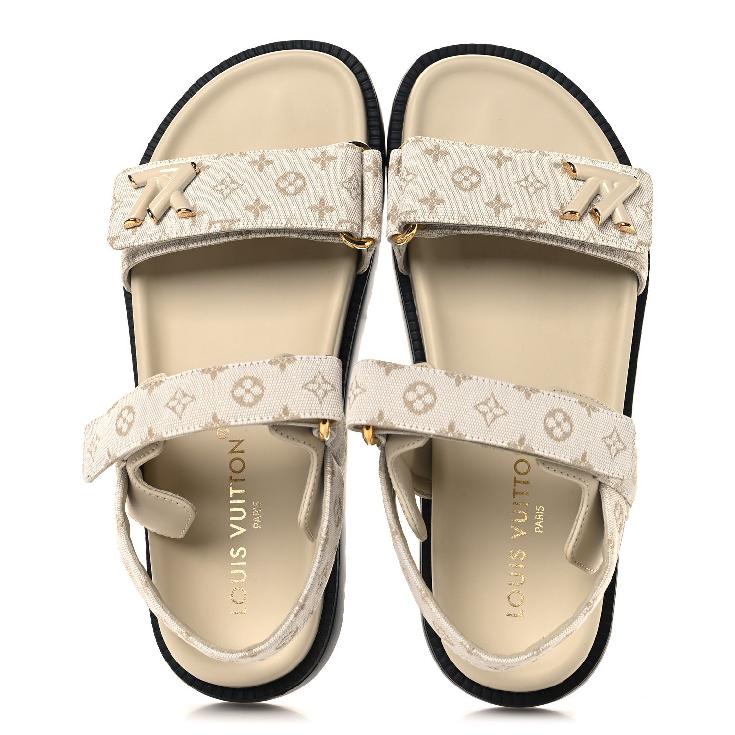 Louis Vuitton Monogram LV Sunset Comfort Flat Sandals 39 Dune Beige 2 of 9