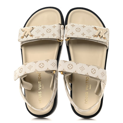 Louis Vuitton Monogram LV Sunset Comfort Flat Sandals 39 Dune Beige 2 of 9