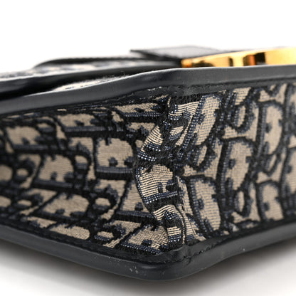 Christian Dior Oblique 30 Montaigne Flap Bag Blue 9 of 10