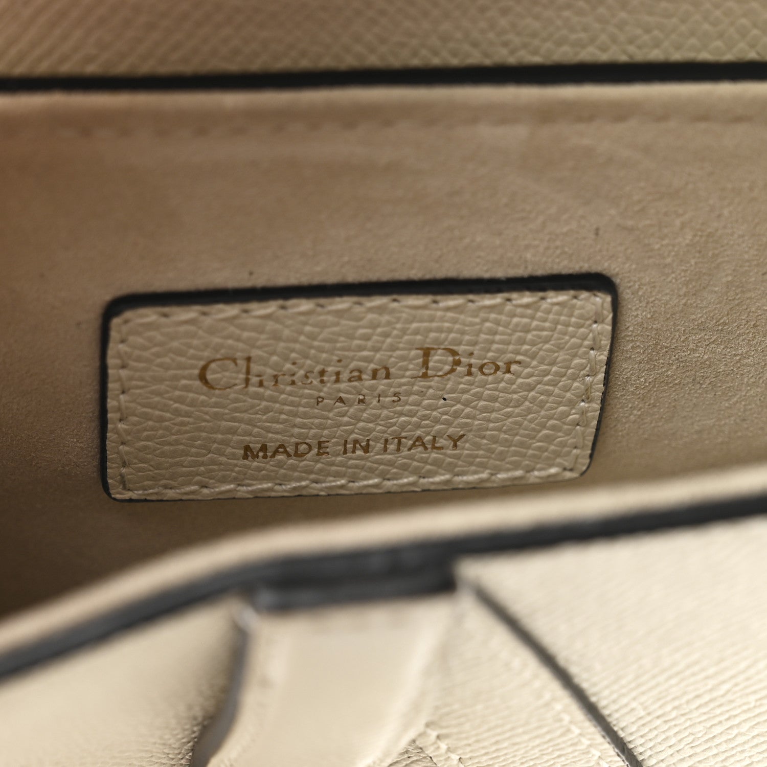 Christian Dior Grained Calfskin Mini Saddle Bag White 6 of 10