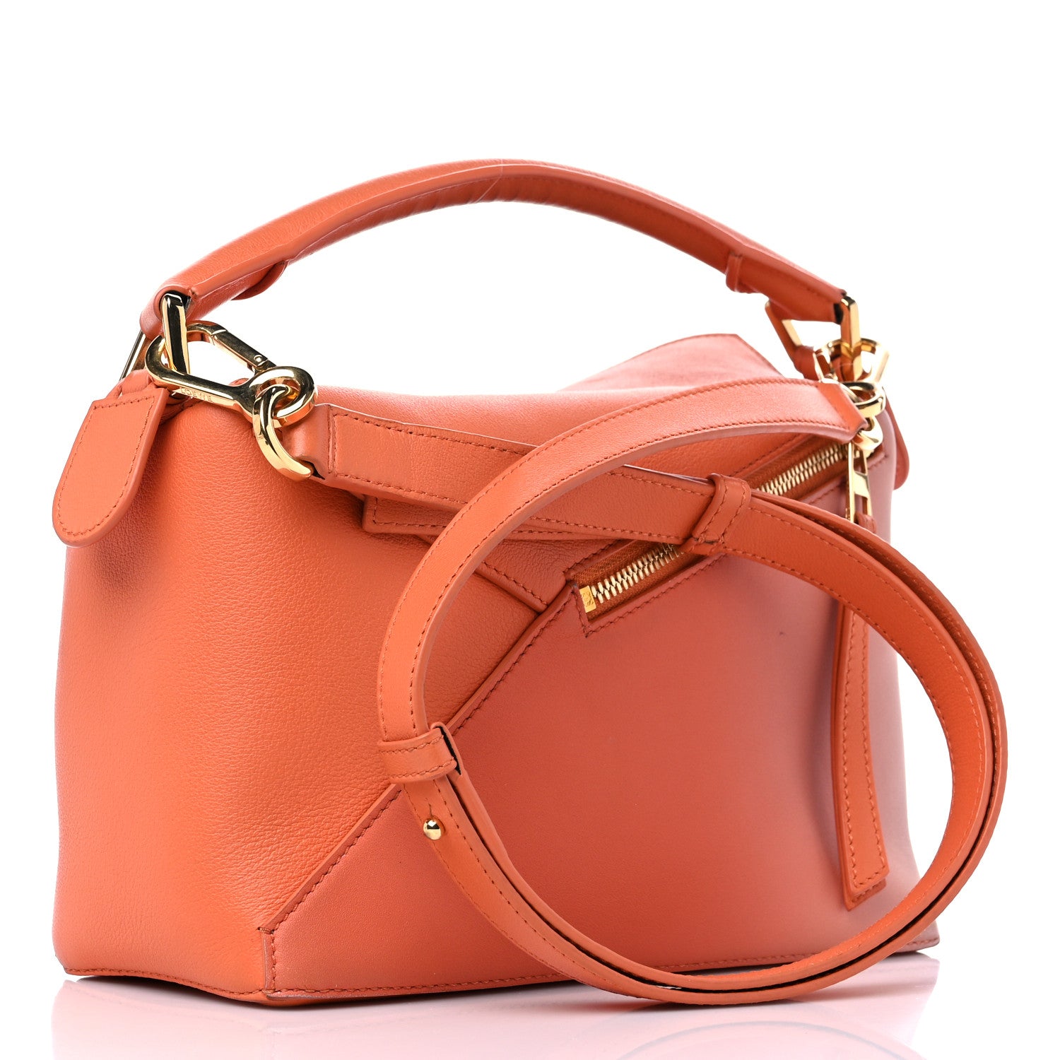 Loewe Calfskin Paula's Ibiza Degrade Mini Puzzle Bag Orange 3 of 14