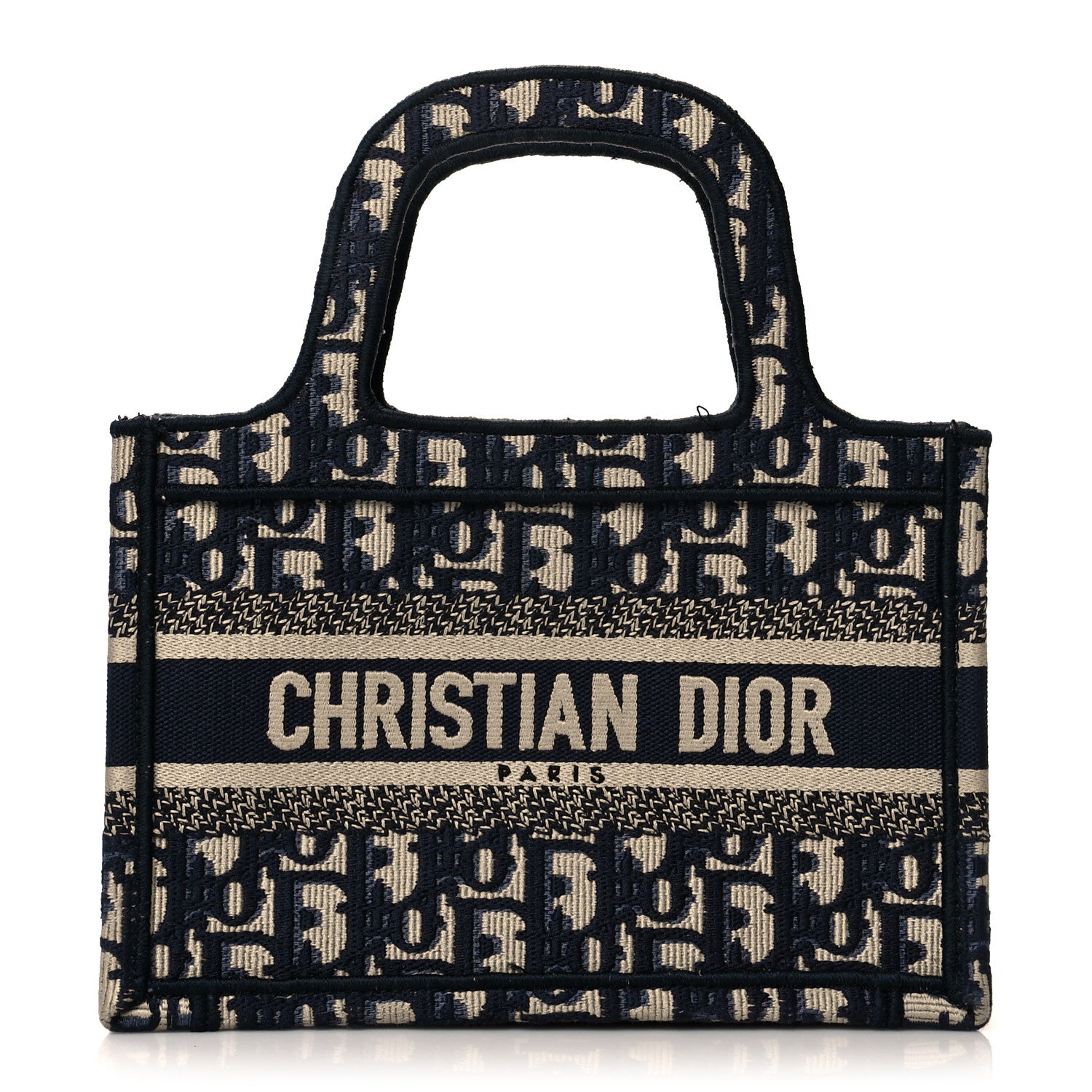 Christian Dior Oblique Mini Book Tote Blue Multicolor 1 of 11