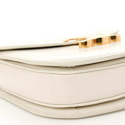 Celine Shiny Calfskin Triomphe Chain Besace Clea White 8 of 9