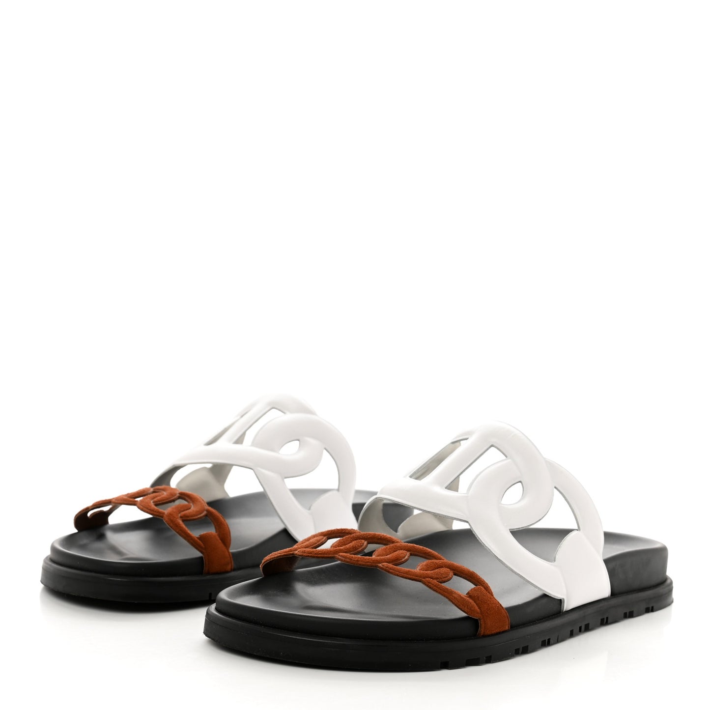 Suede Goatskin Nappa Extra Sandals 37.5 White Gold