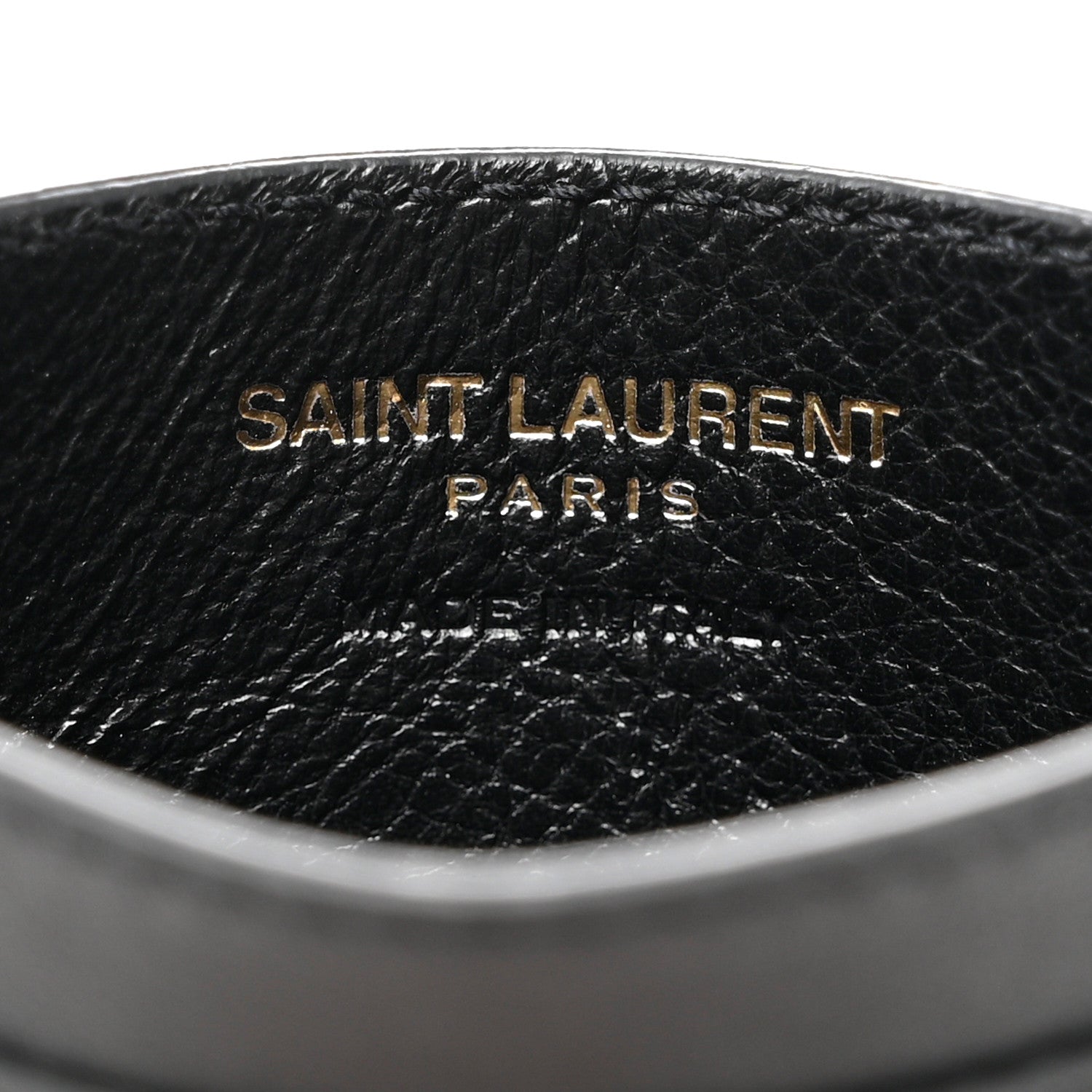 Saint Laurent Calfskin Monogram Credit Card Case Black 6 of 8