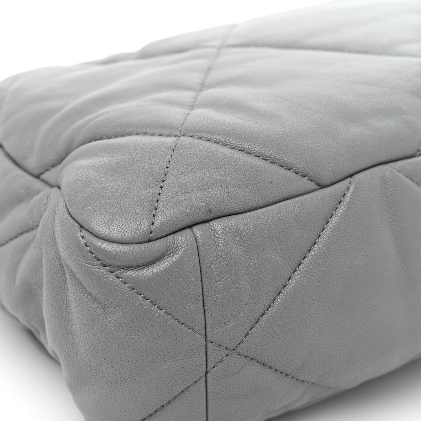 Lambskin Quilted Large Chanel 19 Flap Grey