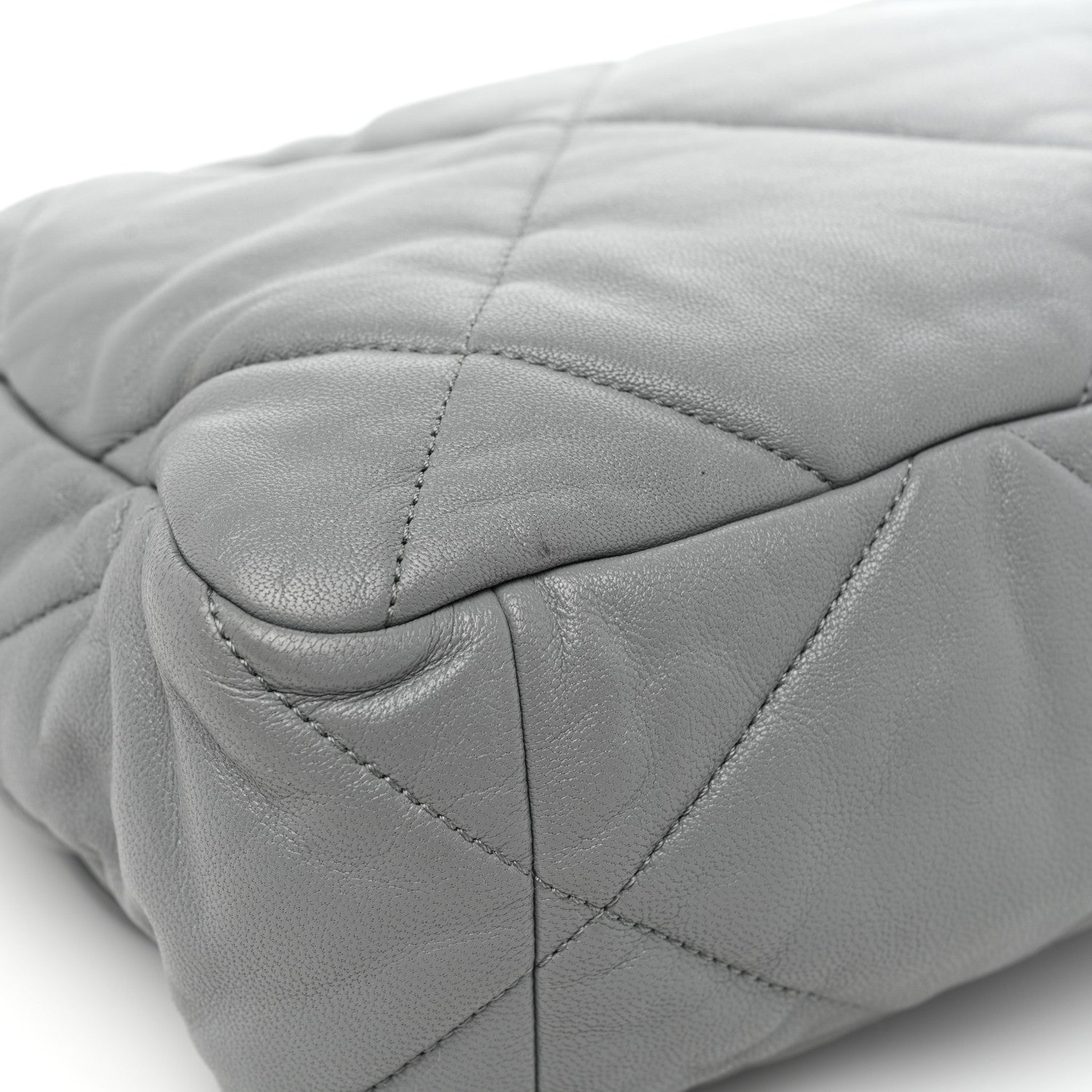 Chanel Lambskin Quilted Large Chanel 19 Flap Grey 13 of 15