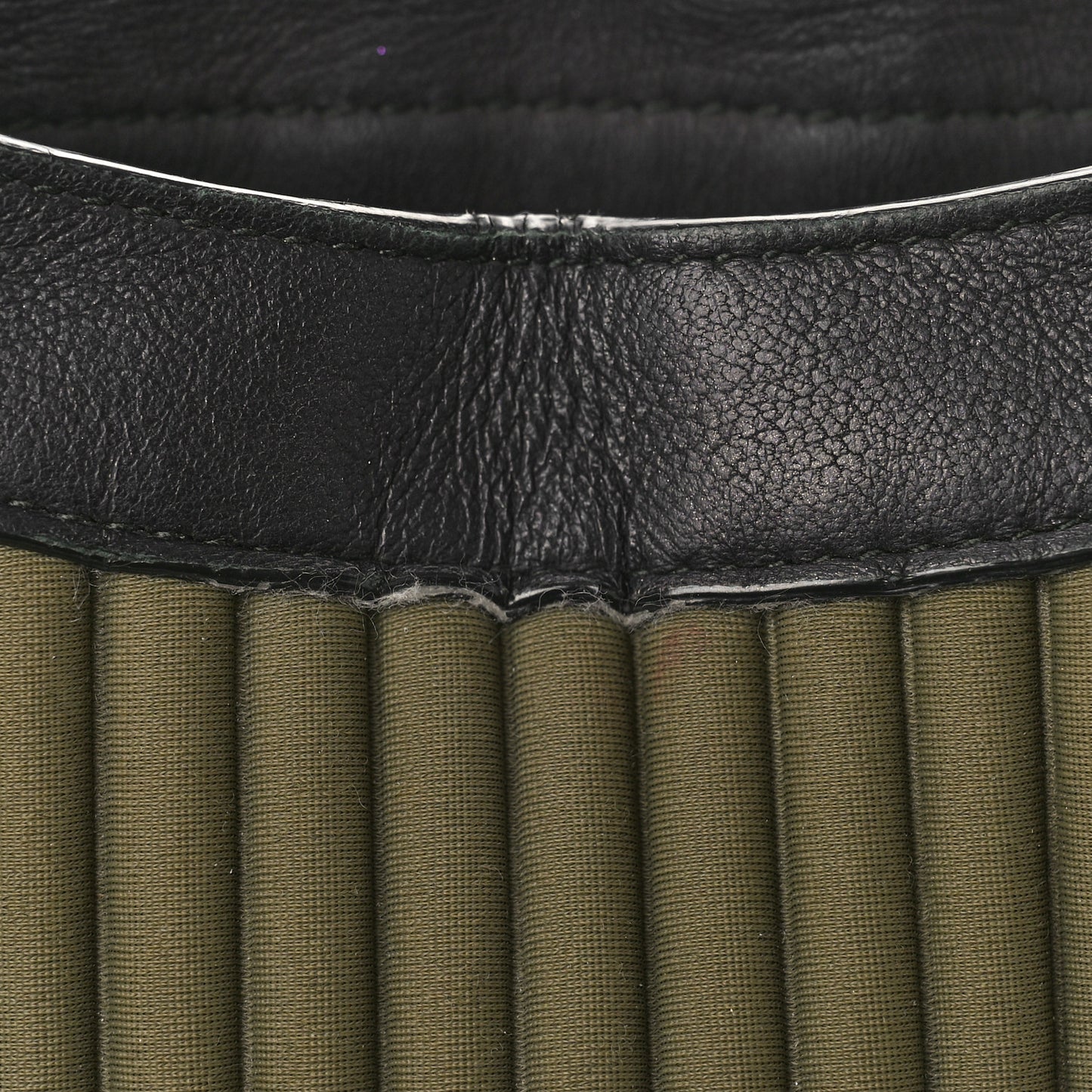 Ribbed Neoprene Classic Silver Hardware City Khaki Black