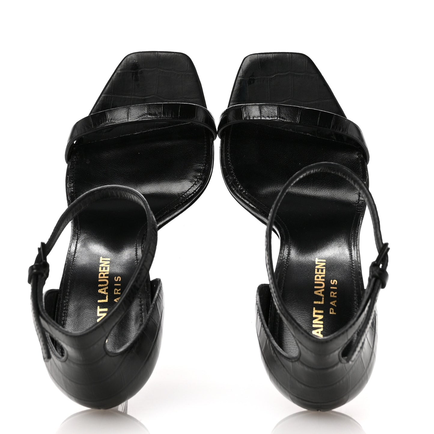 Calfskin Fake Cocco Opyum 110 Sandals 36 Black