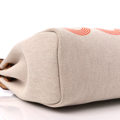 Hermes H Plume Canvas Vache Hunter Circuit 24 Herbag Zip Retourne 31 Orange Mecano Ecru Beige Naturel 9 of 10