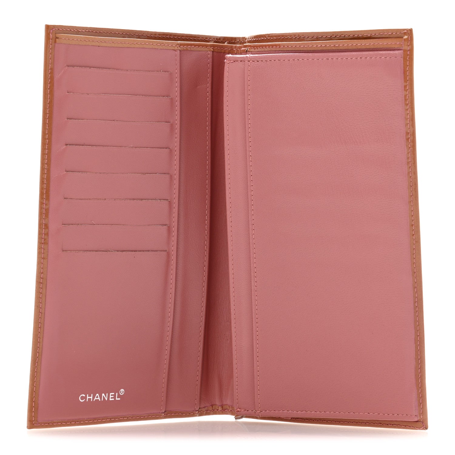 Chanel Patent CC Yen Wallet Pink 5 of 11