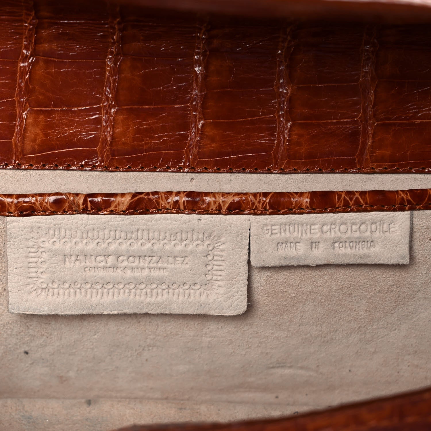 Nancy Gonzalez Crocodile Envelope Clutch Brown 6 of 8